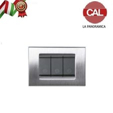 PLACCA 3P CROMO SATINATO