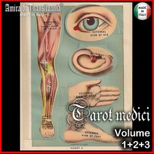 anatomia vintage libro medicina antica tarocchi mazzi di carte rari collezione 