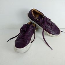 Scarpe da ginnastica Vans Off The Wall in pelle bordeaux taglia uk 5