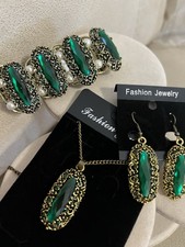Set gioielli verde - , scuro