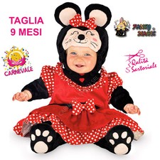 COSTUME VESTITO CARNEVALE BAMBINA TOPOLINA MINNIE 9 MESI FANCY MAGIC 50240