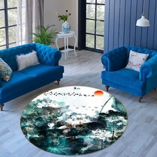 Tappeto antiscivolo gioco Lotus ZHUB2549 inchiostro 3D tappeto fotografico Ann