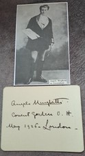 1926 Angelo Minghetti AUTOGRAPH /SIGNATURE Opera Tenor Covent Garden