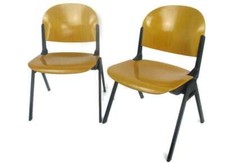 Coppia Sedie Castelli Sedia Ufficio Scrivania Italiana Design Giancarlo Piretti per An