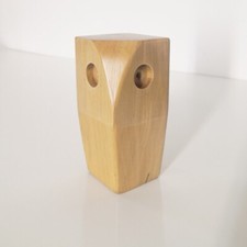 Gufo portafortuna decorazione per la casa in legno design moderno idea regalo