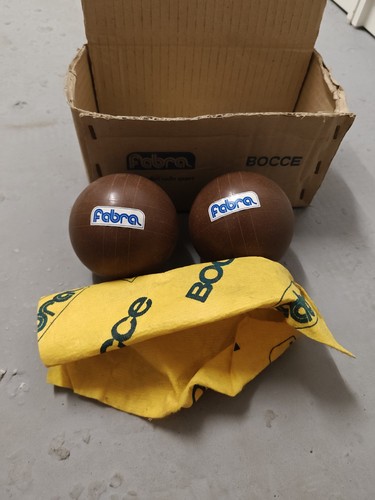 Coppia bocce fabra vintage - bocce,