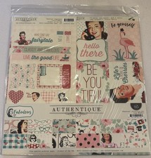Autentico Kit Collezione Scrapbooking "Favoloso", Retrò Set 95 Pezzi