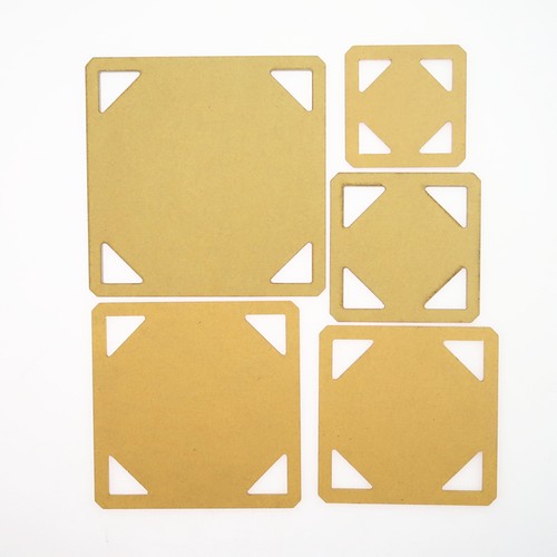 5pcs modelli quadrati