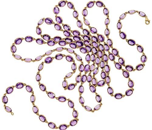 Collana ametista ovale - ametista,