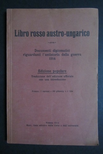 Libro rosso austro ungarico - libro, austro-ungarico