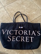 Victoria’s Secret Tote Bag Black W/Pink Now