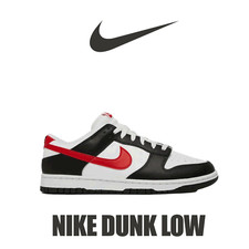 Nike Dunk Low Panda Red Swoosh