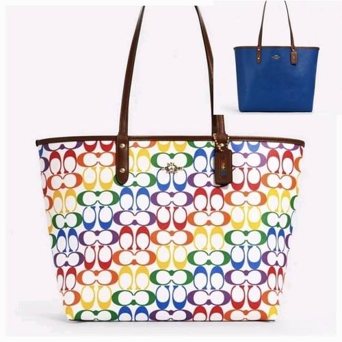 Coach pride set tote rainb - lg.,