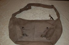 Zippo, Borsa donna a sacca, Beige, Pelle scamosciata, Vissuta, Usata