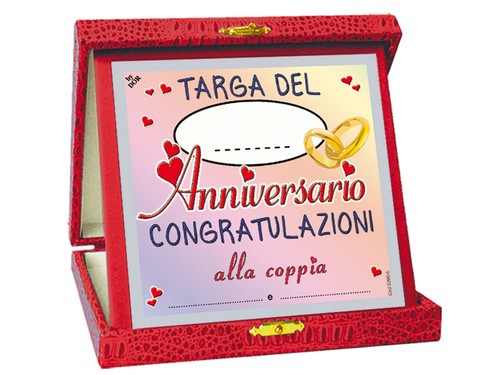 Targa per anniversario di - per,