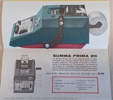Lettera promozionale ITA Olivetti Summa Prima 20 Vintage Calculator 1967