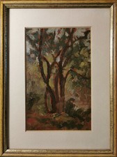 Coppia di paesaggi ad olio