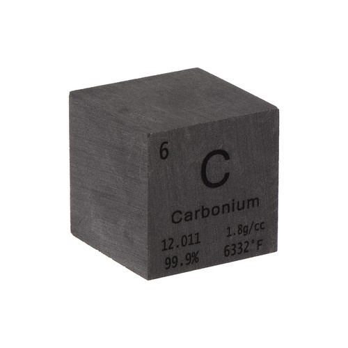Carbon cube metal element - carbon,