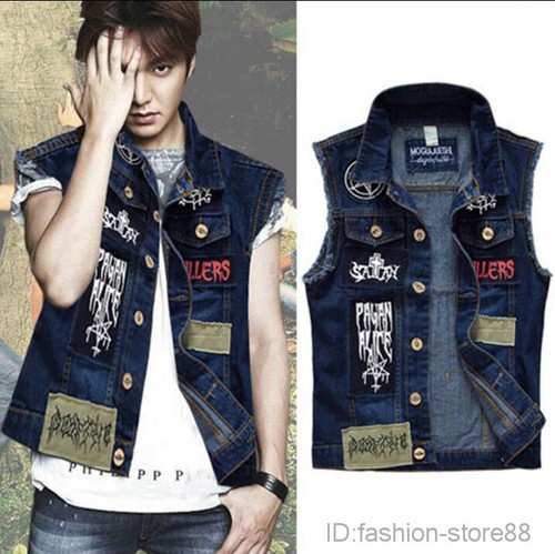 Giubbotto uomo patch denim