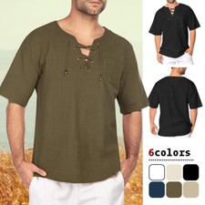 T-shirt uomo cotone lino