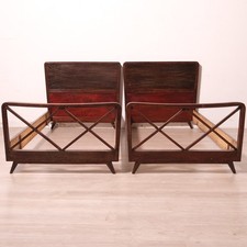 Coppia letti singoli in legno