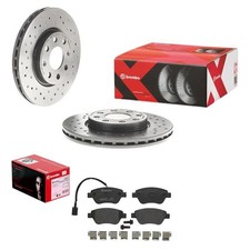 DISCHI FRENO BREMBO XTRA + PASTIGLIE ANTERIORI adatti per FIAT GRANDE PUNTO EVO 199