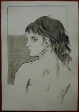  ALBERTO SUGHI bella litografia titolata ''MODELLA'' (rif 39) 