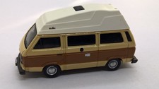 Schuco 1:87 Volkswagen VW T3 camper con tetto alto Reimo beige marrone bianco (x)