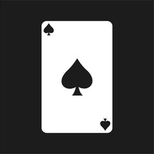 Adesivo Asso di picche card