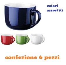 Set 6 Pezzi Tazza Porcellana