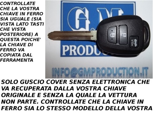 Chiave cover guscio per - cover,