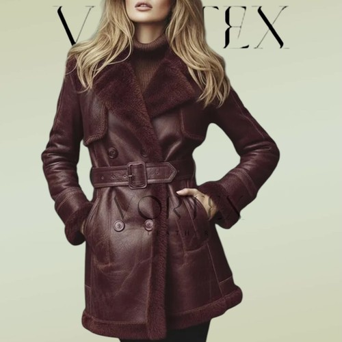 Cappotto trench donna pelle