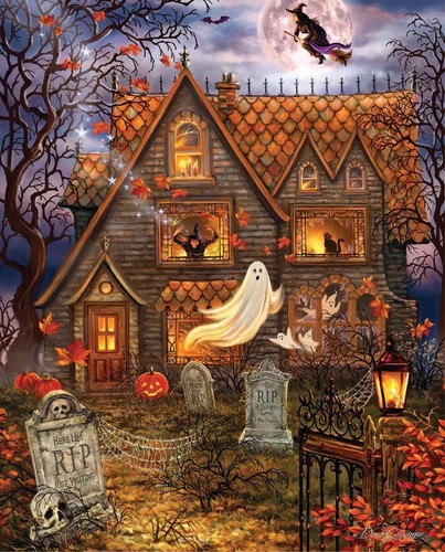 Puzzle halloween casa - halloween,