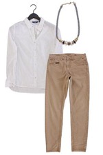 Completo moda donna taglia M con Tom Tailor camicetta taglia 38 e collana