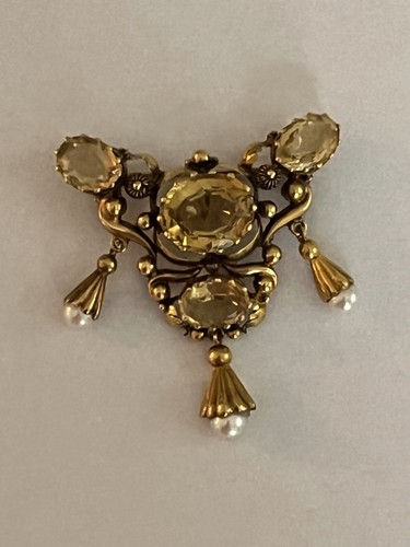 4654 spilla antica oro - -,