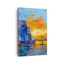 Quadro tela 80x120cm città - quadro,