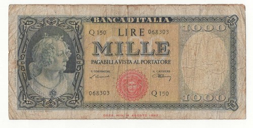 1000 lire italia ornata - lire,