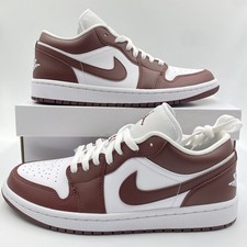 Nike Air Jordan 1 scarpe da ginnastica basse marrone bronzo eclissi bianche UK 7,5 donna nuove con etichette