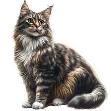4 adesivi gatto delle foreste