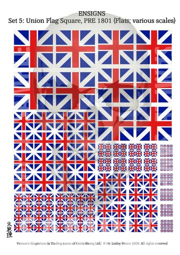 Flats ensigns set union - 5, flag