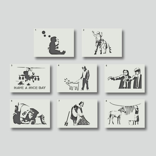 Banksy stencil per arte - stencil, da