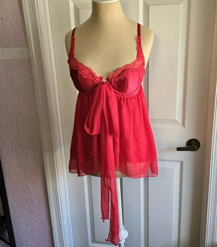 Top babydoll rosso