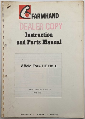 Farmhand manuale istruzioni e - farmhand;,