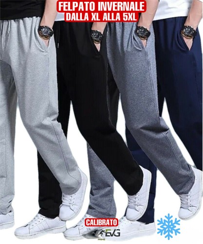 Pantalone uomo felpato diritto - pantalone,