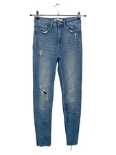ZARA Jeans Donna Blu Strappati