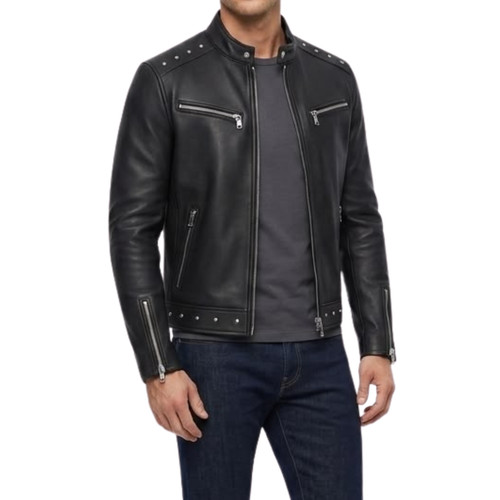 Giacca uomo nera - pelle, |