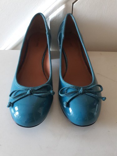 Scarpe corte blu - tacco, basso