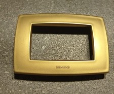 LOTTO PLACCHE SIEMENS DELTA GEO ORO SATINATO + TAPPO COPRIFORO 12 + 20 PEZZI