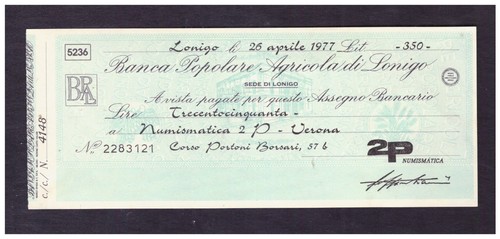 Assegno bancario banca - assegno,