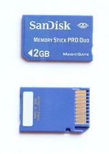 Sandisk card Memory Stick MS Pro Duo 1GB x fotocamera Sony PSP scheda Magicgate